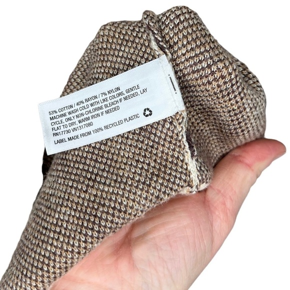 A New Day Cozy Leopard Catimal Crewneck Knit Sweater Size Medium - Picture 7 of 12